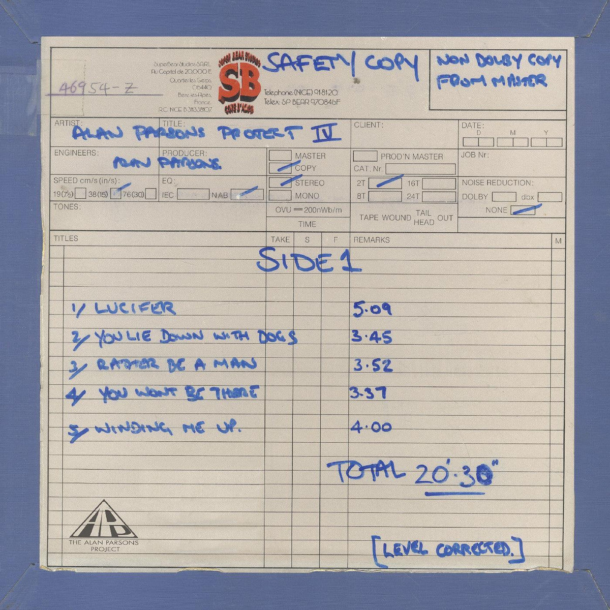 Alan Parsons Project, The - Eve (Work In Progress) - RSD Black Friday 2026