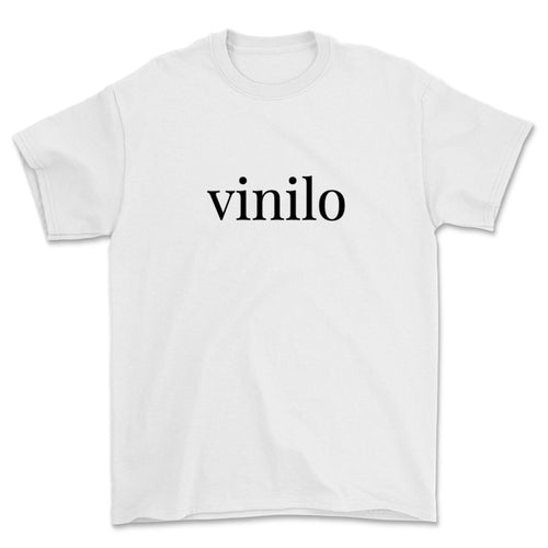 Vinilo - White Tee - Centre Black Logo
