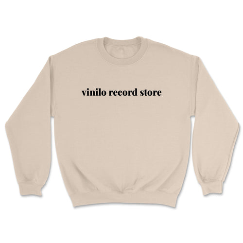 vinilo record store - jumper cream line logo