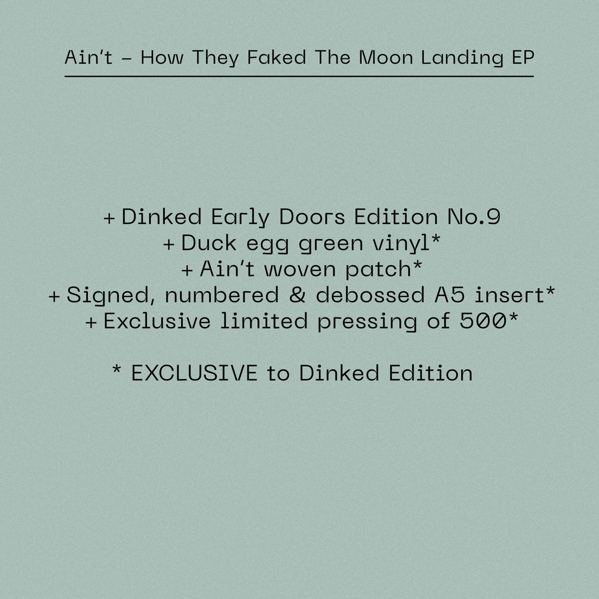 Ain’t - How They Faked The Moon Landing EP