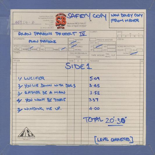 Alan Parsons Project, The - Eve (Work In Progress) - RSD Black Friday 2026