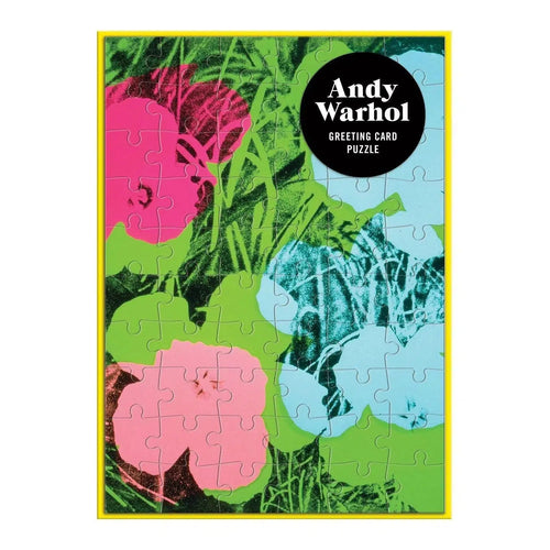 Andy Warhol Flowers Jigsaw Card