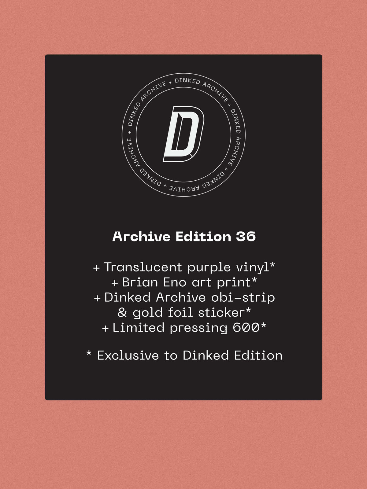 Brian Eno - Another Day On Earth (Dinked Edition Archive Edition No.36)