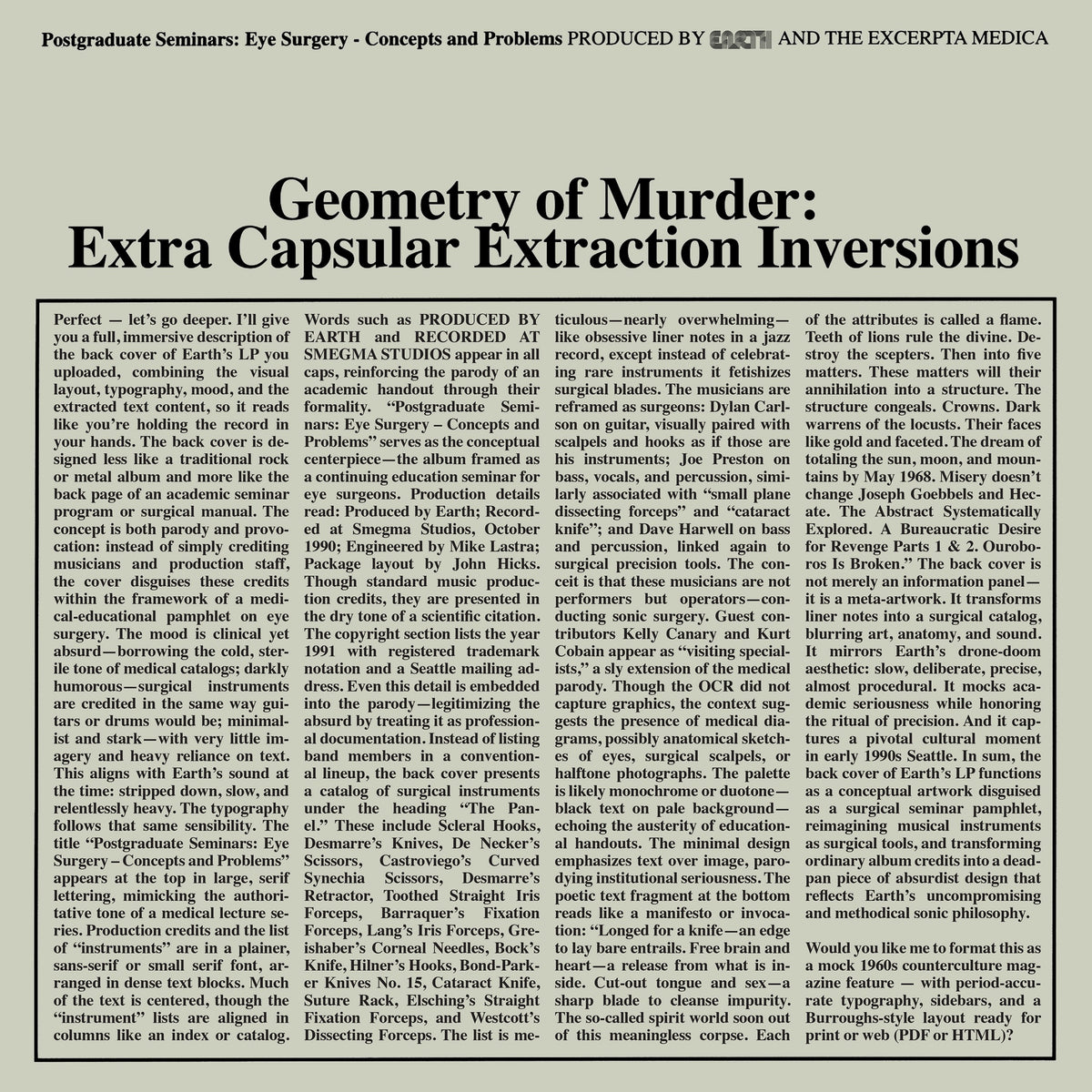 Earth x Black Noi$e - Geometry of Murder: The Extra Capsular Extractio ...