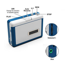 Load image into Gallery viewer, Ezcap 215 Portable Bluetooth Tape Cassette Player MP3 Audio Converter