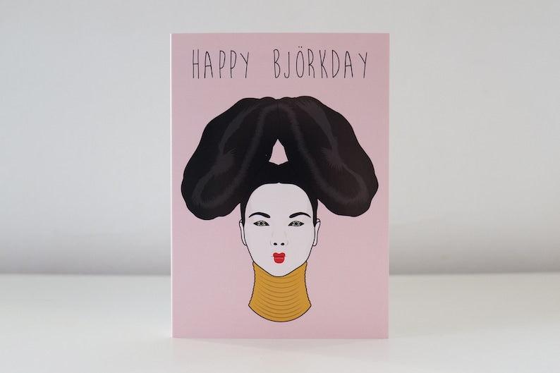 Happy Björkday – Björk Greeting Card