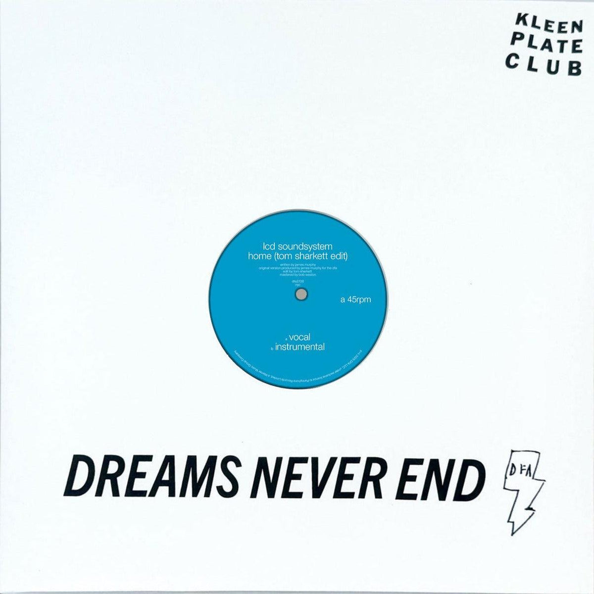 LCD Soundsystem - Home (Tom Sharkett Edit) - 12"