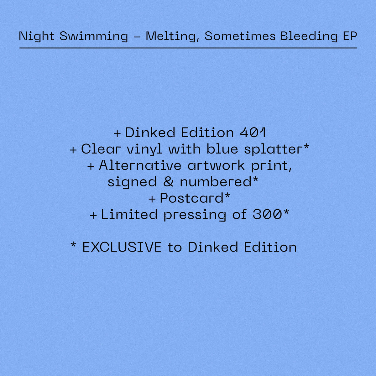 Night Swimming - Melting, Sometimes Bleeding EP