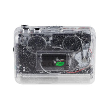 Load image into Gallery viewer, USB Cassette Player USB Cassette Tape to MP3 Converter (Transparent Sparkle)