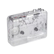 Load image into Gallery viewer, USB Cassette Player USB Cassette Tape to MP3 Converter (Transparent Sparkle)
