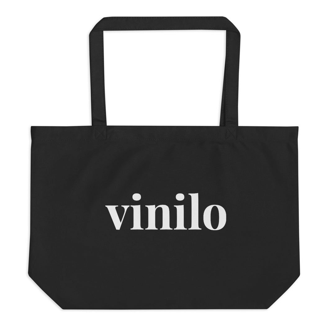 vinilo - large organic tote bag
