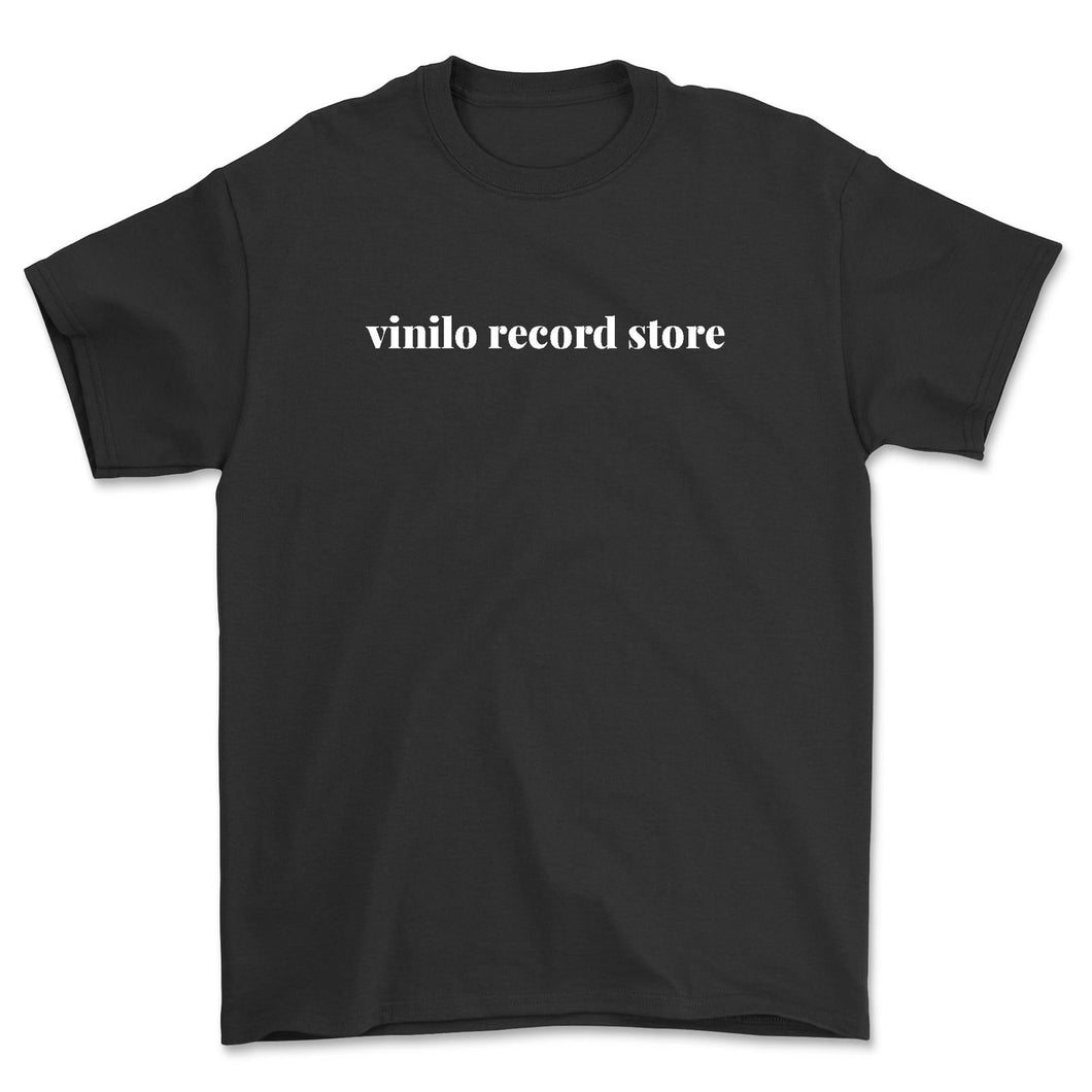 vinilo record store - black tee