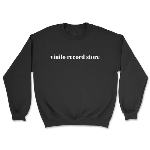vinilo record store - jumper black line logo