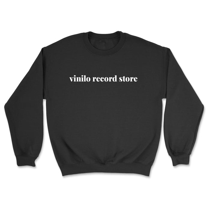 vinilo record store - jumper black line logo